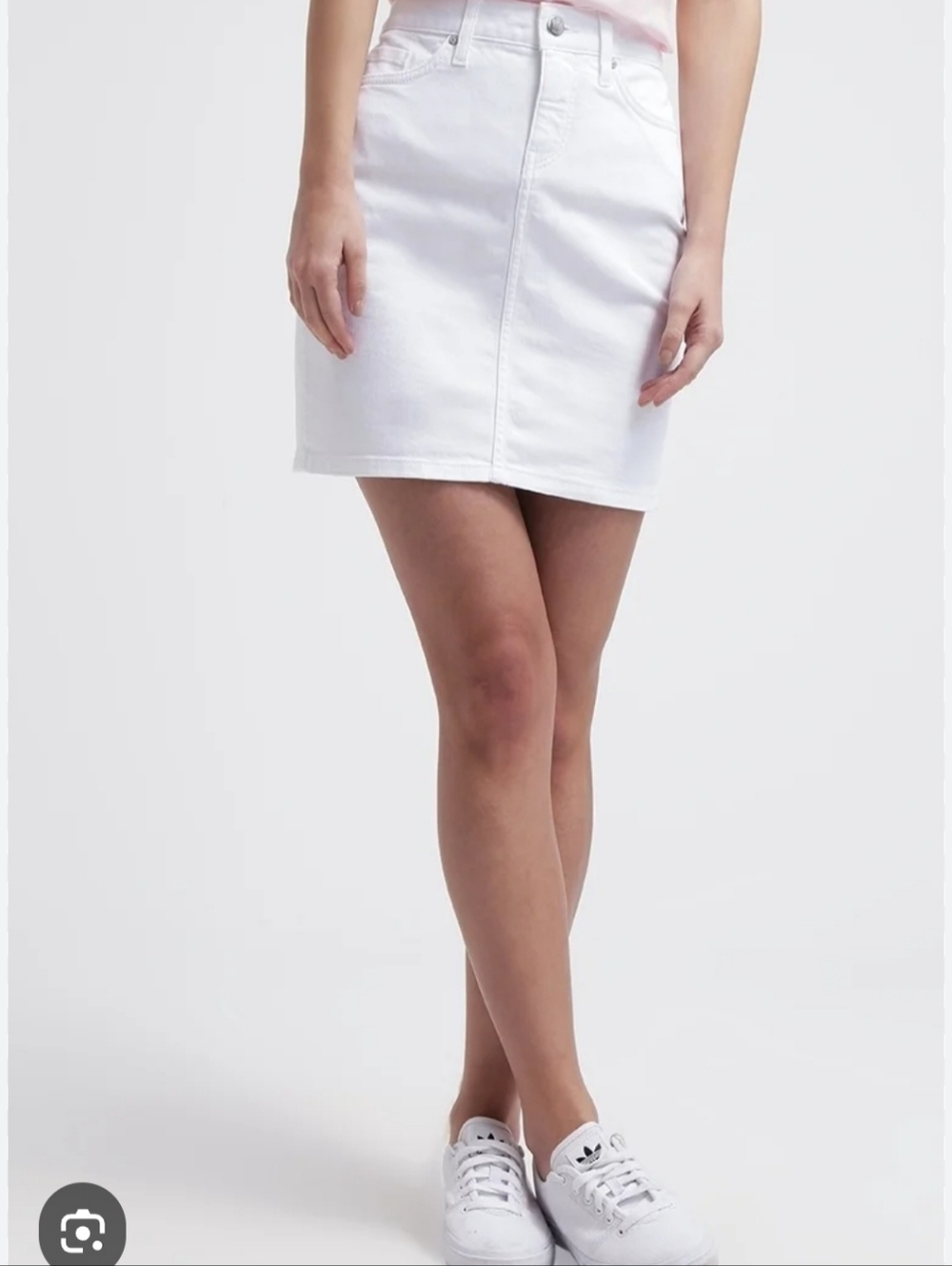 Tommy Hilfiger Classic White Stretch Denim Mini Skirt - Women Size 2 Vintage
